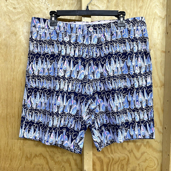 Lilly Pulitzer Other - Lilly Pulitzer Size 34 Beaumont Shorts Navy Low Tide Sails Stripes Mens NWT